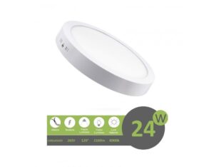 Pannello led 24w surface rotondo a superficie da soffitto e parete, 18000lm 4000k Ø296mm